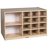 Double-Sided 12 Tray Cabinet without Bins Color: Wood Grain