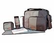O Yikes Designer Messenger Diaper Bag in Titanium