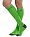 SLS3 True Graduated Allrounder Compression , Performance, Training, Race, Recovery Socks (1 pair) - Helps Shin Splints Black, Lime Green, Medium/Large