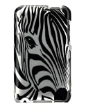 Brand New : High Quality with our Premium Snap On Hard Protector Cover for Apple IPOD TOUCH 8GB / 16GB / 32GB / 64GB III / 3rd (3G) Generation or TOUCH II / 2nd Gen (2G) CRYSTAL CASE SILVER ZEBRA FACE WITH NO CLIP