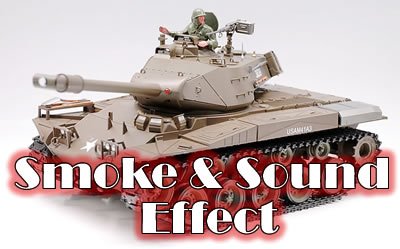 Smoking 1:16 RC US M41A3 Walker Bulldog Airsoft R/C Light Tank with Engine Sound and Machine Gun Sound