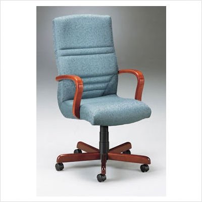Quick Silver Executive Swivel Finish: Natural Oak, Fabric: Royalty - Merlot