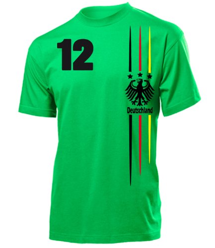 DEUTSCHLAND FUSSBALL WM 2014 FANSHIRT 3001(H-Kellygrün) Gr. XXL