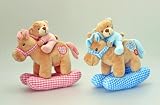 from Keel Toys Keel Toys 20cm Little Pink Nursery Rocking Horse with Bear Toy (Model 65002)