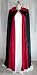 Black & Red Crushed Velvet Cloak with Hood ~ Adults Med - Large ~ Perfect Halloween Wear ~