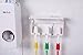 iLifeTech Toothpaste Holder Hands-Free Toothpaste Squeezer and Toothbrush Holder Family Set