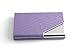 Partstock(TM) Ladys Cross Pattern PU Leather and Stainless Steel Business Name Card Holder Wallet Leather Credit Card ID Case/Holder 25 Name Cards Case with Magnetic Shut.(Purple)