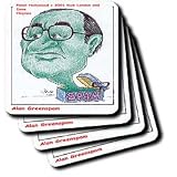 Londons Times Funny Panel Hollywood Cartoons - Alan Greenspam - Coasters
