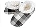 Snoozies Womens Plaids and Stripes Fur Plush Fleece Lined Footcoverings