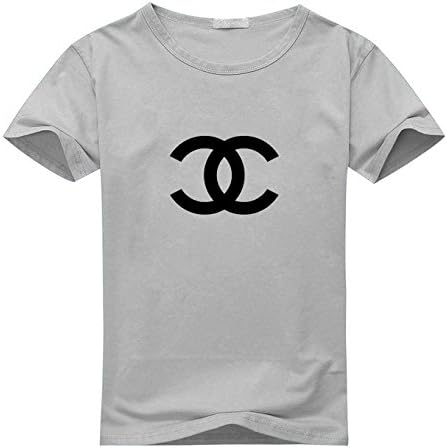 XHING Chanel Men's Design Print Crew Neck Cotton short sleeve T-Shirt XXX-Large Pink