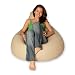 Gaming Bean Bag Designer Recliner CREAM Faux Leather - Beanbag Chair