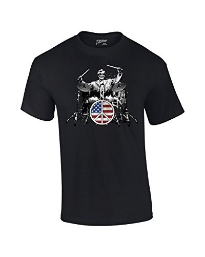 Drum T-Shirt Rock 101 Abe Lincoln Drumming
