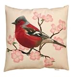 Red Bird Indoor/Outdoor Weather Resistant Fabric Pillows (Set of two 20 inch