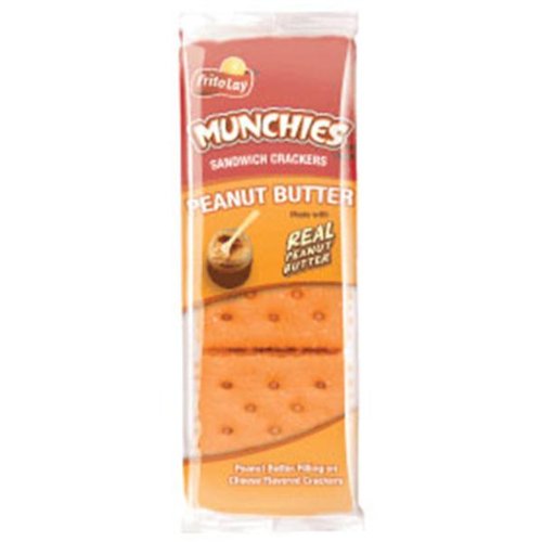 Frito Lay Munchies Peanut Butter on Cheese Crackers, 1.42oz Bags (Pack of 24)