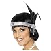 Silver Satin Charleston Headband