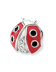 Sterling Silver Reflections Enameled Ladybug Bead