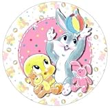 Baby Looney Tunes Pink 23cm Plate - Single