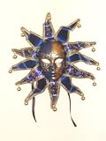 Blue Jolly Sole Venetian Mask