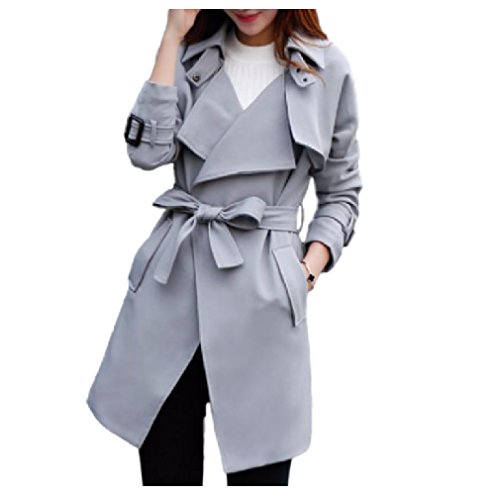 ナナコレクション Nana_Collection 秋 春 英国風 テーラード トレンチ ラップコート ラージカラー ベルト 薄手 通勤 通学 女性 コート