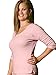 Kavio! Women V Neck 3/4 Sleeve Top