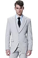 CMDC Men's New Casual Slim Fit Skinny dress Vest Business Suits Three-piece D163