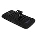 One Touch Fierce 2 - Cellularvilla Hard Soft Dual Layer Hybrid Armor Shell Holster Kickstand Combo Case with Locking Belt Swivel Clip Case Cover for Alcatel One Touch Fierce 2 7040T (Black)