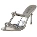 Pleaser Women's Jewel-04 T-Strap Slide Sandal,Silv...