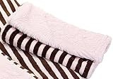Microfiber Baby Burp Cloth - Brown & Pink Stripe With Paisley