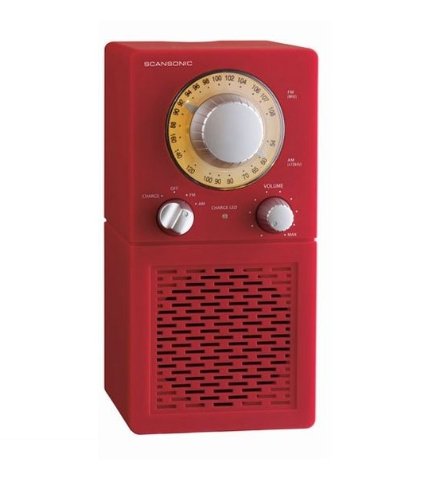 Scansonic 2500FM tragbares AM/FM Radio rot