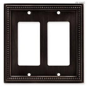 Brainerd #64403 Bronze Bead Double GFC Plate by BRAINERD MFG CO/LIBERTY HDW