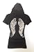 Bling Angel Wing Crystal Rhinestone Shirt Hoodie S