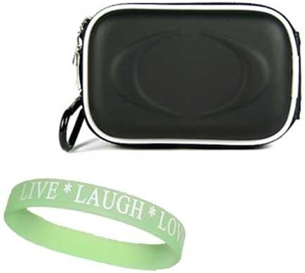 Black Eva Slim Carrying Case For Sony Digital Camera models: Sony Cyber-shot(DSC-S650 DSC-G1 DSC-T20 DSC-T100 DSC-S700 DSC-W200 DSC-W55 DSC-W35 DSC-W90 DSC-W80 DSC-T1 DSC-T10 DSC-T5 DSC-T3 DSC-T7 DSC-T50 DSC-T9 DSC-W30 DSC-W100) + Live*Laugh*Love Wristband!!!