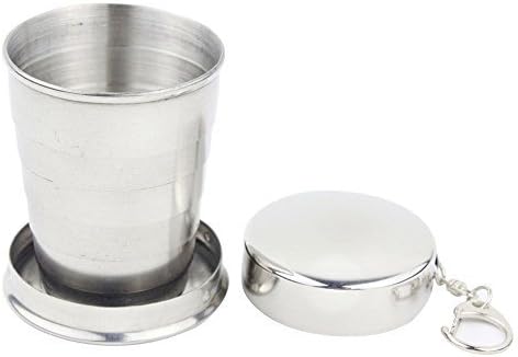 CKB Products Wholesale Telescopic Collapsible Stainless Steel Shot Glass Key Ring in Gift Box by CKB Products Wholesale