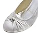 ELEGANTPARK Women High Heel Pumps Closed Toe Rhinestones Satin Evening Prom Wedding Wedges