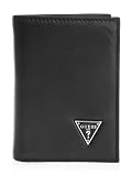 GUESS Apache Trifold with Stitched Edge, BLACK