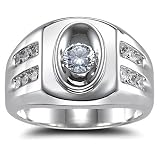14k White Gold Men's Ring (H/I1, 1ct. tw.)