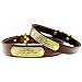 Leather Dog Collar with Personalized Name Plate Riveted On