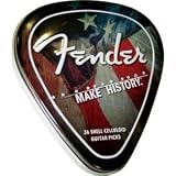 Produkt-Bild: Fender Make History Guitar Pick Set Box (metall) mit 36 celluloid Picks (3 St&auml;rken