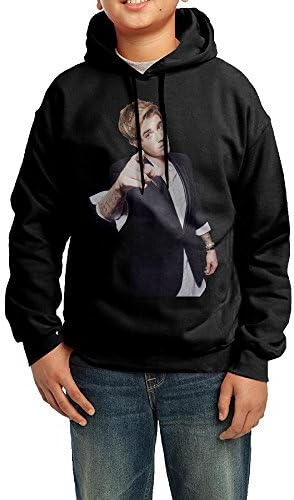 Boys Girls Kids Justin Bieber Hoodie Black Cotton Hoodie X-Large