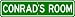 CONRAD ROOM SIGN - Personalized Gift Boy or Girl, Aluminum