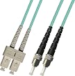 15M SC to ST Multimode Duplex 10 Gigabit 10gb Fiber Optic Cable (50/125) 15 Meter Aqua
