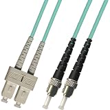 1M Multimode Duplex 10 Gigabit Fiber (50/125) - SC to ST ~ Ultra Spec Cables
