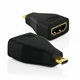 Cablesson - Micro HDMI (Type D) to HDMI (Type A) Adapter with 3D, Audio and Ethernet
