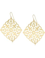Argento Vivo Large Hammered Laser Cut Drop Earrings