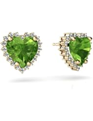 Genuine Peridot 14kt Yellow Gold Earrings