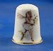Porcelain China Collectable Thimble -- Apple Blossom Fairy with Free Gift Box