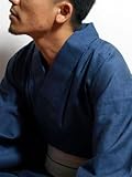08' MENS YUKATA SIMPLE 4SET 【浴衣+帯+下駄+腰紐】国産高級生地使用・男性用お仕立て上がり浴衣4点セット
