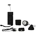 EUFAB 16586 Mini Solar-Set, 6 in 1 mit LED Leuchte, Ventilator, Leselampe, Radio und USB-Lader