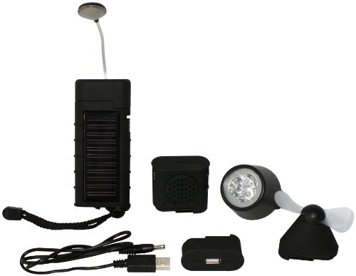 EUFAB 16586 Mini Solar-Set, 6 in 1 mit LED Leuchte, Ventilator, Leselampe, Radio und USB-L Preisvergleich