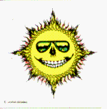 Small Yellow Sun with Sunglasses by Jerry Jaspar - Small Sticker / Decal